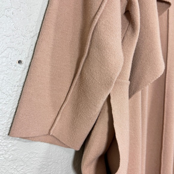 SNDYS X Revolve Tia Cardi Jacket S Camel Tan Open Long Sweater Trench Minimalist - Picture 6 of 13